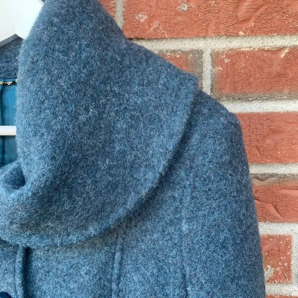 ❌SOLD❌Vintage Italian Speckled Wool Teal Blue 1950's Style Peacoat size Small … - Picture 7 of 10